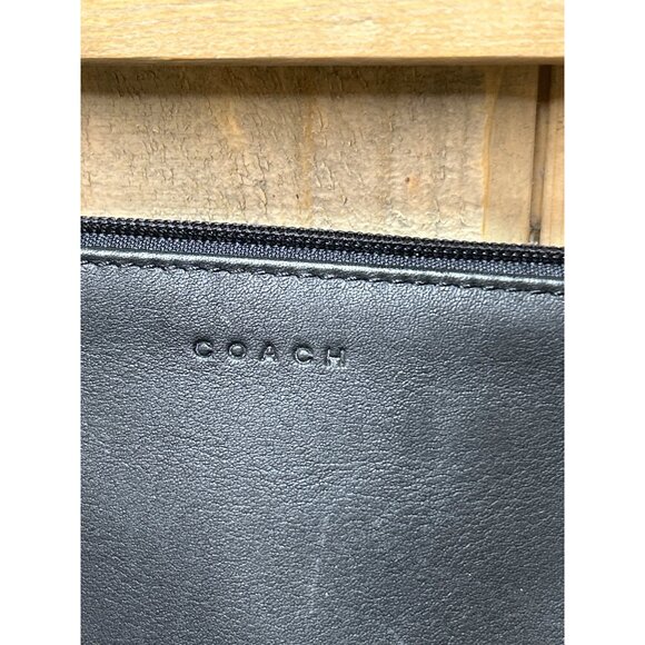 Coach Black Leather Zip Clutch Wallet With Tag - Picture 5 of 9